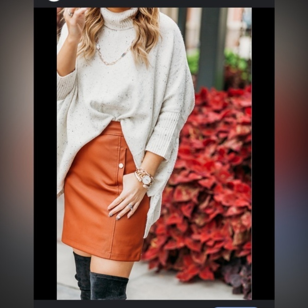 LOFT Women's Rust Pencil Skirt